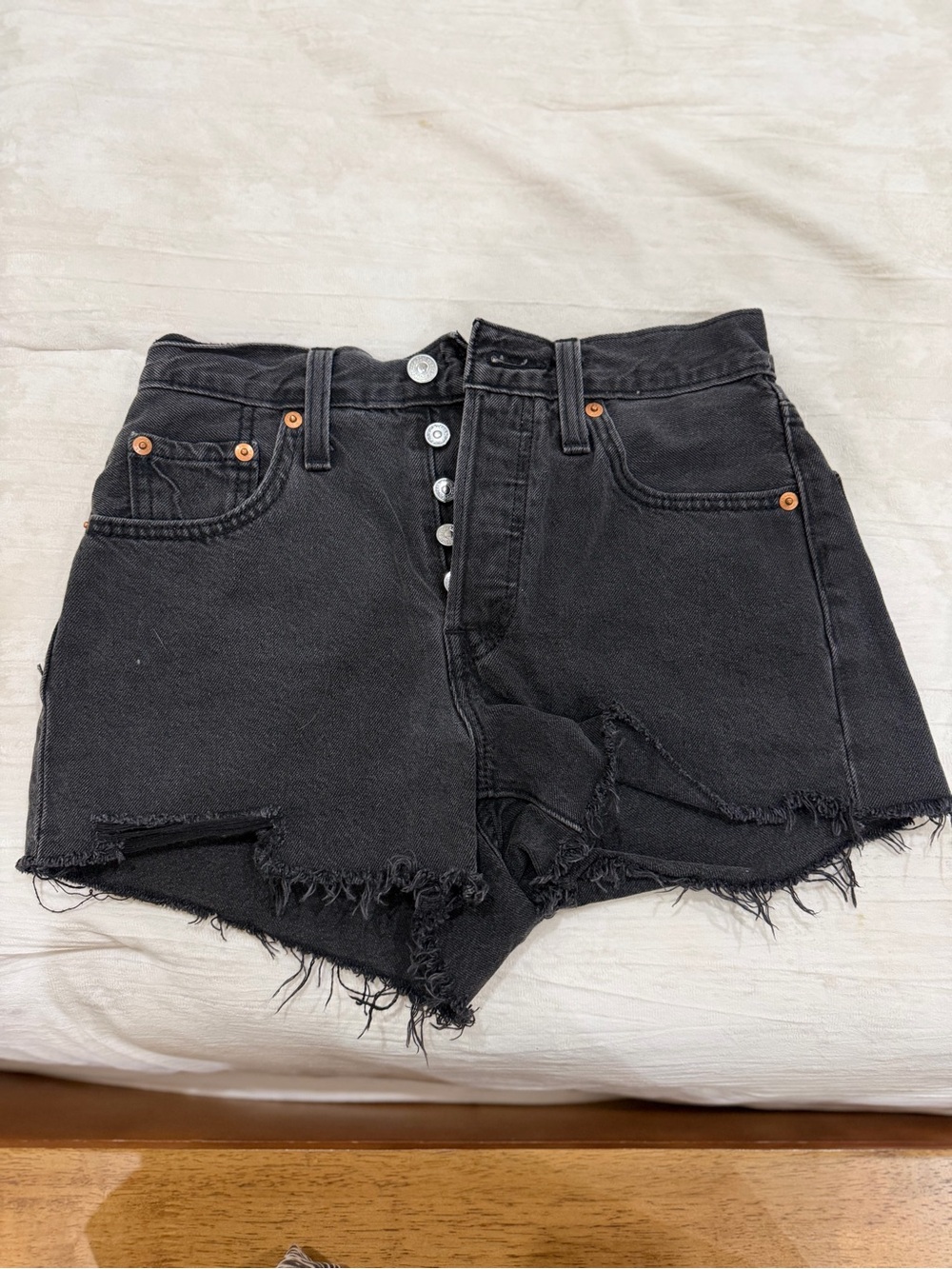 Black Levi jean shorts